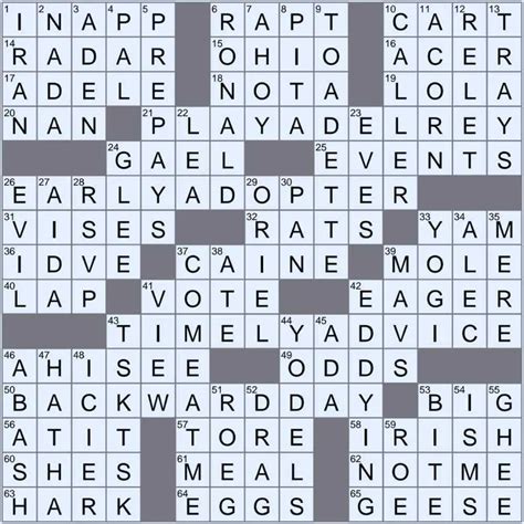 today's la times crossword answers.